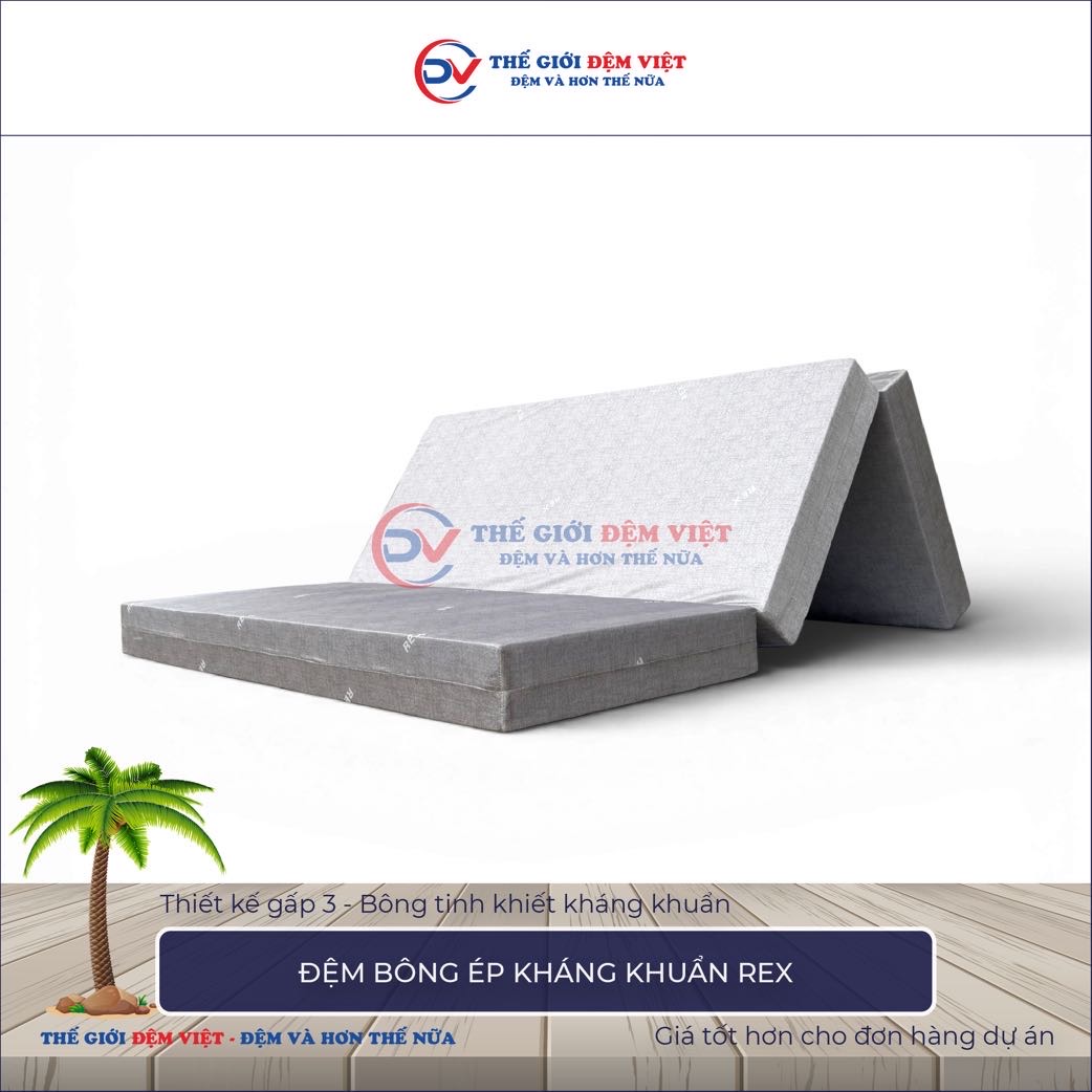 Đệm bông ép Elan Rex gấp 3
